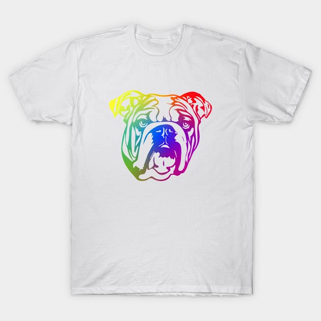 Pop Art English Bulldog T-Shirt by BamBam